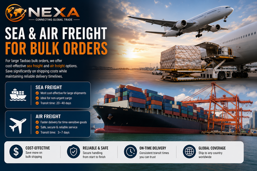 Sea & Air Freight for Bulk Orders